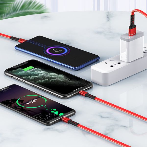 Customizable Three In One Braided Charging Cable 1M Length For Mobile Phone