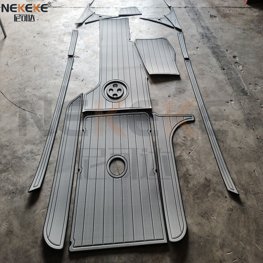 2010-2014 Malibu 21 VLX Cockpit Deck Mat 6mm EVA Faux Teak Marine Flooring Replacement Pad
