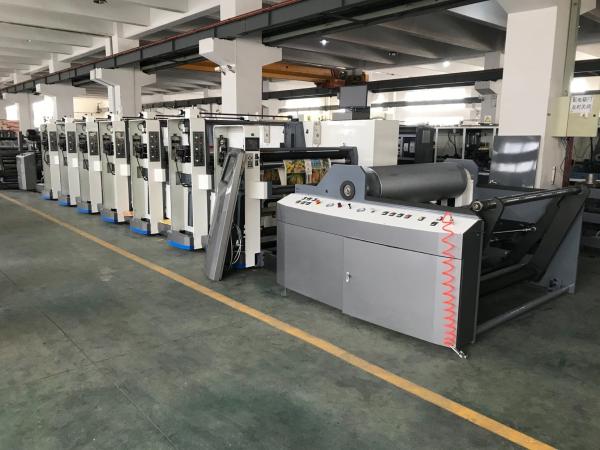 Máquina de impressão dupla de flexografia revestida em PE com diâmetro de rolos de 100 mm e secador UV IR