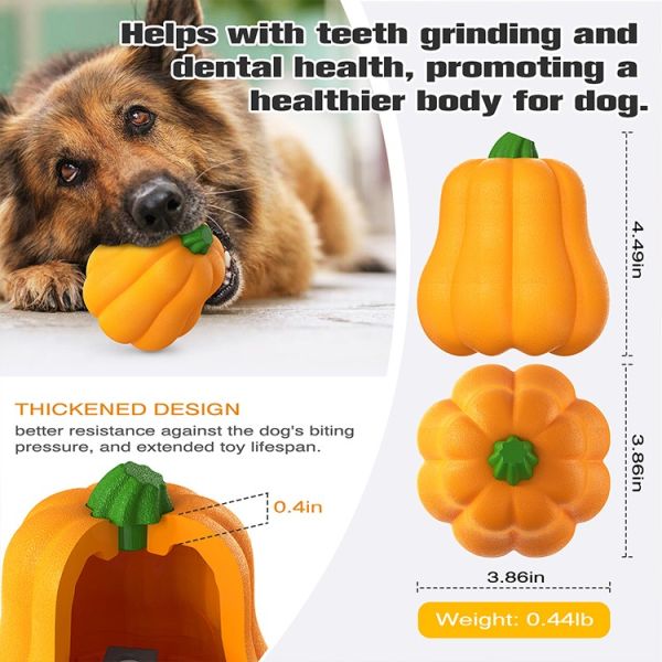Interactive Dog Toy Pumpkin Pet Chew Toy Encourages Movement and Play Fashionable Style