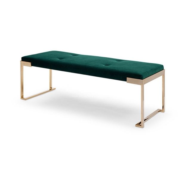 Metal Frame Velvet Upholstery Ottoman Bed End Stool Bedroom Bench