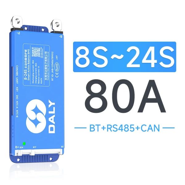 Daly BMS 4s LiFePO4 12V 8s 24V BMS 16s 48V LiFePO4 40A 60A 100A 150A 200A 250A 300A 400A 500A RS485 Can for Deye Pylon