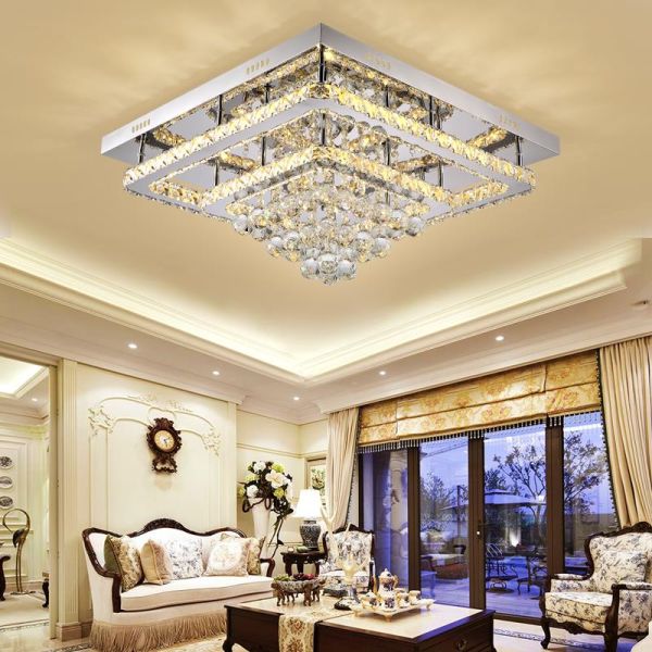 Square Crystal low ceiling chandelier Lights For Hallway Bedroom Kitchen (WH-CA-18)
