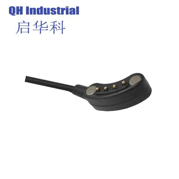 4Pin Arc Republic Of Korea Silver Spring Androvid Tv Box Solder Cup Pogo Pin Pogo Magnetic Connectors
