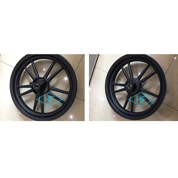 14 Inch Motorcycle Wheel Parts Black Front Rear Scooter Aluminum Alloy Parts