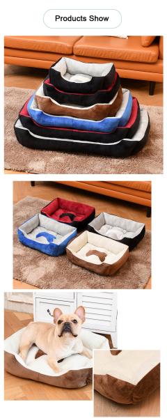 Anti Stress Plush Polyester Pet Calming Beds Soft Warm Dog Kennel Cushion 20cm