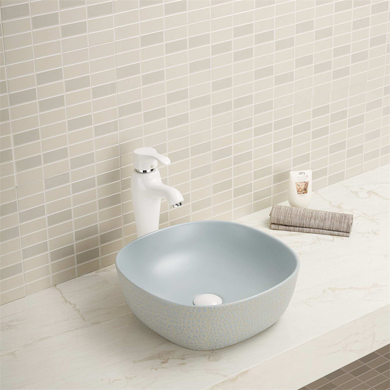 Ровные линии вокруг отверстия Countertop таза мытья одиночного изогнули раковину сосуда углов