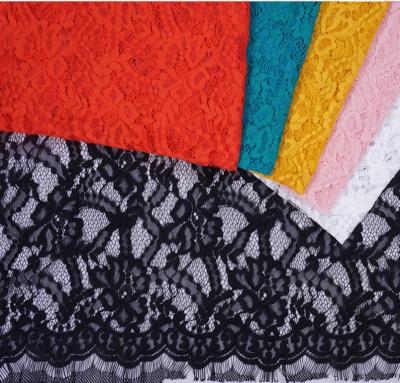 French Lace Fabric  Eyelash Cord Lace Fabric  fashion Black lace
