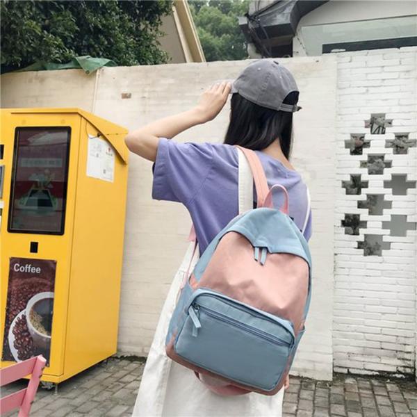 Ins fashion sports new ins color nameplate backpacks student bags handbags