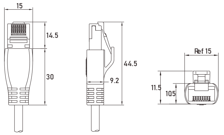 Предварительно смонтированный кабель RJ45 соединитель 4 пин 48V прямая Ethernet защищенный