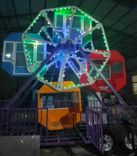 Colorful Mini Ferris Wheel 10 People 2 RPM Speed Easy Maintenance