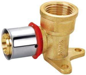 Conexões de compressão de latão de 1/2 polegada 16x1/2" 20x1/2" placa de parede