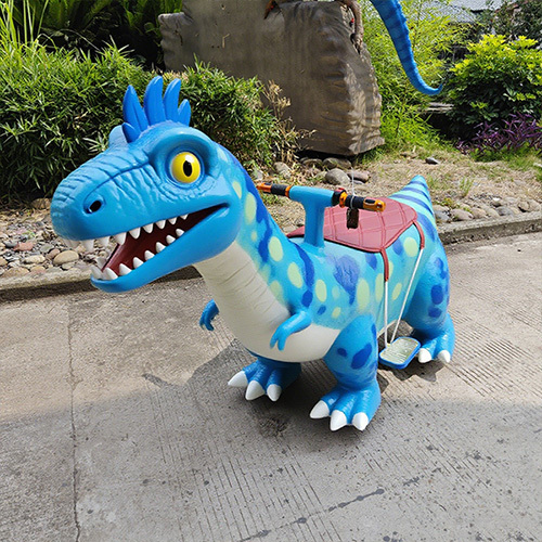 Kids Scooter Coin Operated Electric Animatronic Walking Dinosaur Ride Car