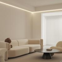 ROHS Length 2.5m Aluminum Led Lighting Profiles Sandblasting Recessed