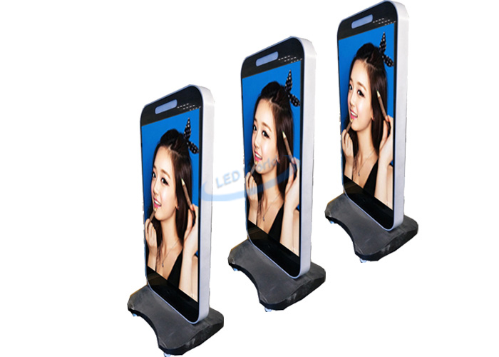 Алюминиевый пол стоя дисплей рекламы ЛКД для супермаркета