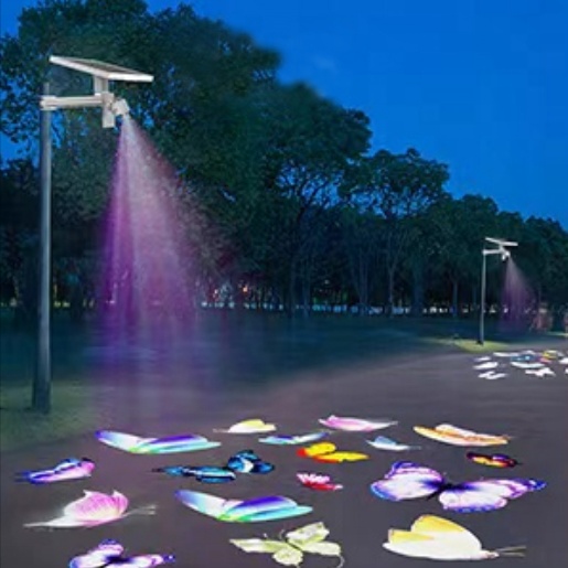 Nebula Solar Battery 40W 60W Gobo Projector System Image Outdoor IP67 Waterproof Solar Light