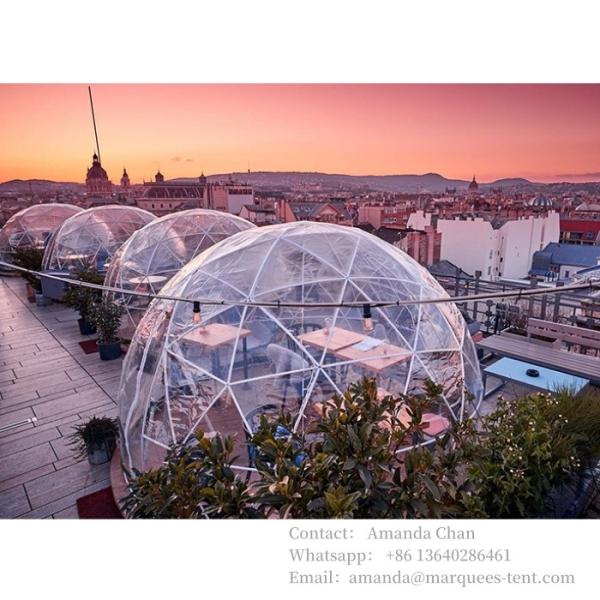 Outdoor Custom Logo Printed Glamping Dome Tent Luxury Geodesic House Dome Tent
