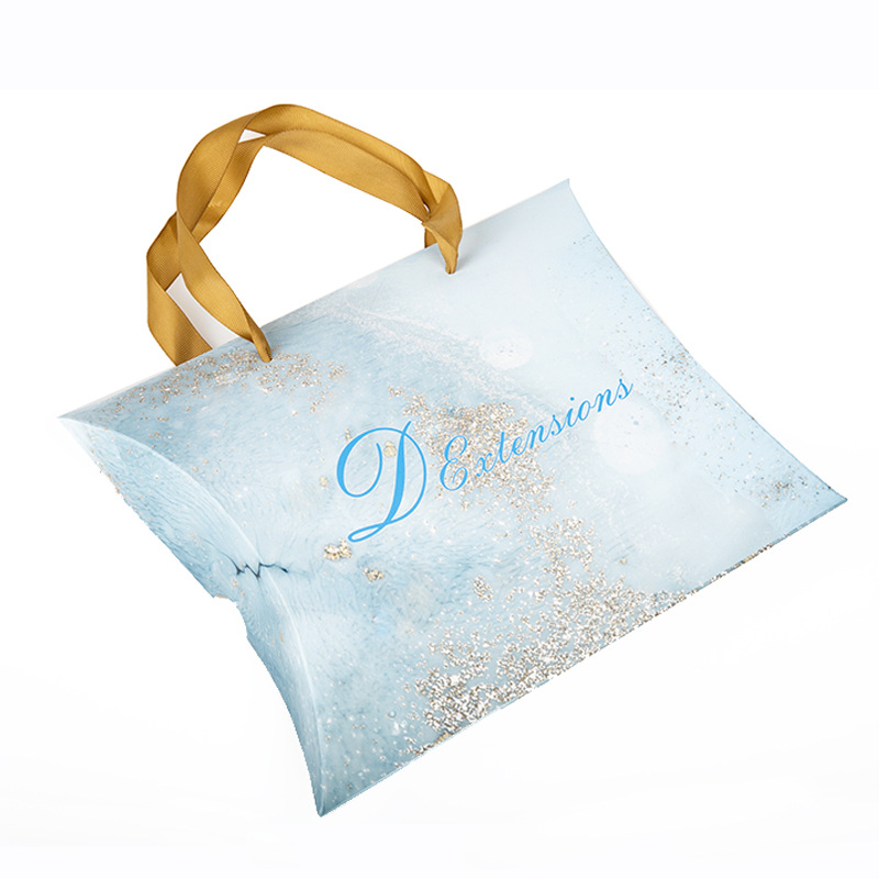 Папные пакеты для удлинения волос упаковка Kraft подушечная коробка с рукой длины ручки