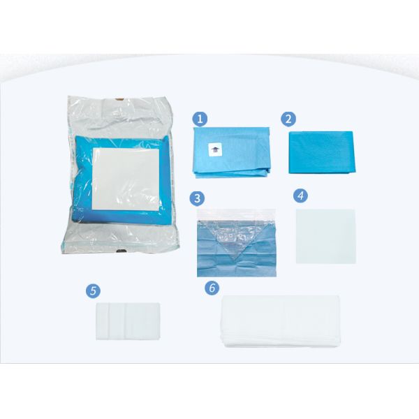 Kit básico de apósito estéril desechable para quirófano, consumibles médicos para el cuidado de heridas, paquete quirúrgico