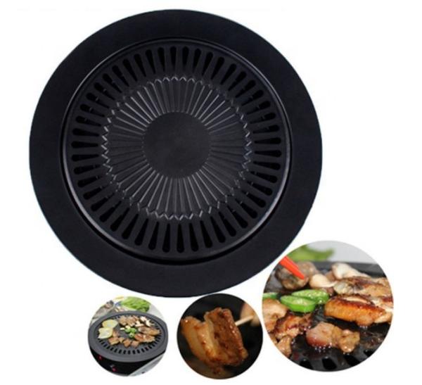 Cast Iron Non Stick Stovetop Grill Pan For Home Garden Barbecue