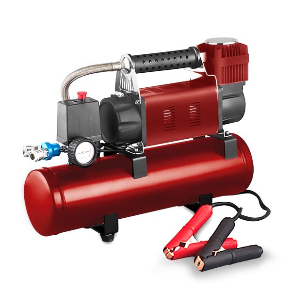 YANTU AM48 DC12V/24V 60MM Cylinder Air Compressor for Car Tires Max 160L/min 8L Tank