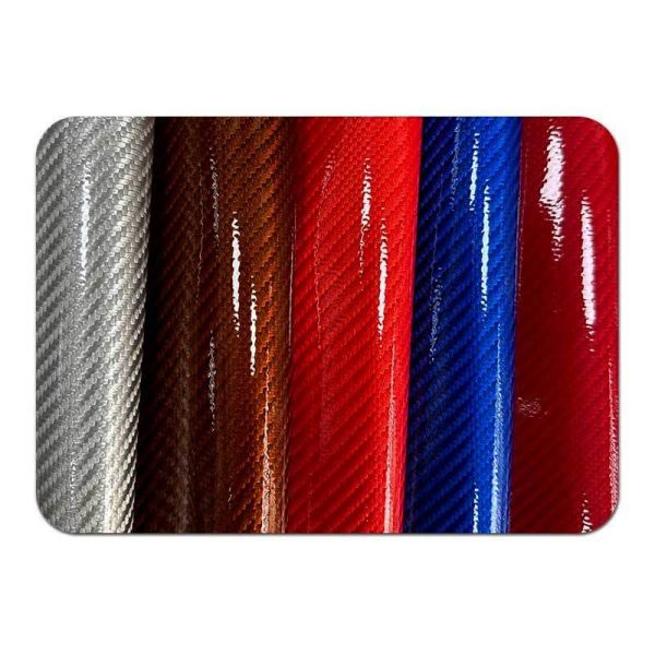 Carbon Fiber Texture Premium Automotive Synthetic Leather Steering Wheel Cover