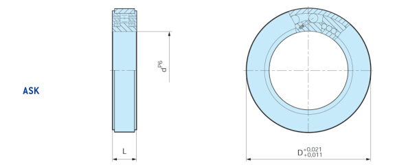 ASK Series One Way Clutch Bearing 40-60mm Inner Dia Sealed