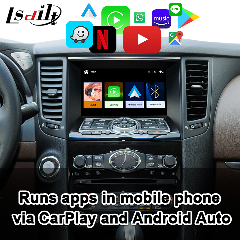 Подъем экрана беспроводного интерфейса андроида Яблока CarPlay автоматического первоначальный для Infiniti FX q QX