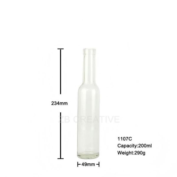 200ml Bar Top Antique Empty Green Wine Bottles 260G For Mini Drinks & Gifting 1107C
