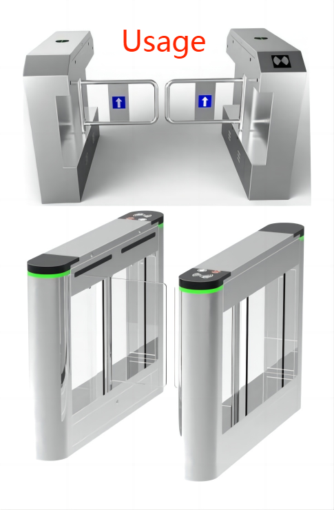 24В постоянный пешеходный барьерный ворота настройки с распознаванием лиц