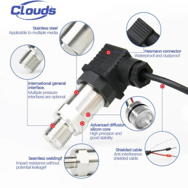Stainless Steel Thread Material 0-5v 4-20mA Hydraulic Mini Pressure Transmitter Sensor