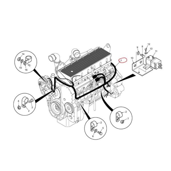 3573810403 Industrial Wiring Harness Electric Forklift Parts