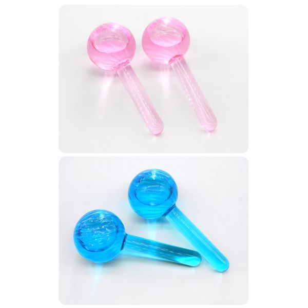 Blue Facial Roller Cold Skin Massagers for Facials Green Ice Globes Cooling and Tightening Massage Device