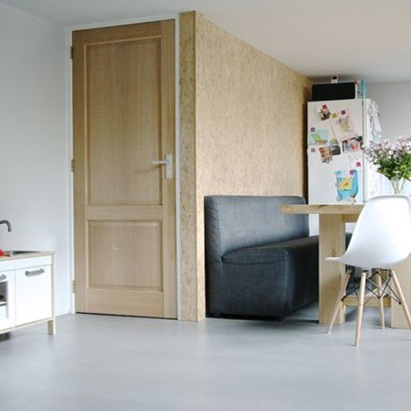 PVC Films Wood Composite Door With Pvc Coating Mdf Wood , Natural Wood Color