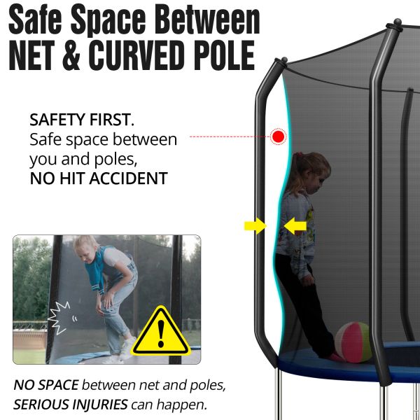 Applicable Scene AJUNION 10ft Trampoline for Kids Jumping in Park or Kindergarten