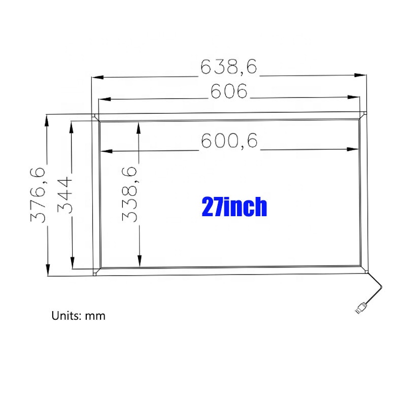 Компоненты цифровой сигнализации 110-220В 20/40 точек Touch Screen Overlay Kit IR Multi Touch Frame