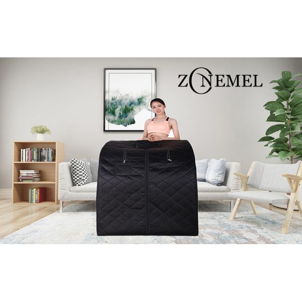 One Person Home Detox Therapy Modern Portable Far Infrared Sauna Enhanced Chair Spa Floor Pad