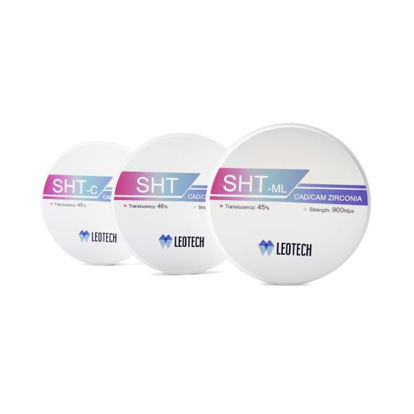 SHT-C Zirconia Block , High Translucency 45% , 900MPa Strength for Aesthetic Dental Crowns