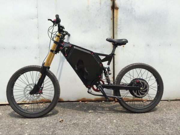 1000w Stealth Electric Mountain Bike Full Suspension 120kgs Loading 50-60km/H Speed