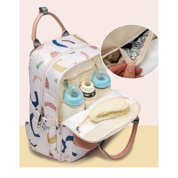 New Print Multi-function Baby Care Backpacks Waterproof Mommy Outdoor Travel Diaper Bags Large Capacity Mom Maternity Mochila
