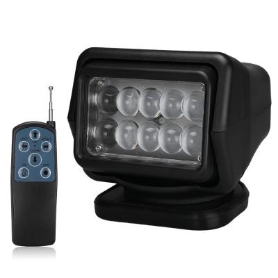 4000 Lumens Waterproof LED Search Light Rotating Remote Control 12v / 24v