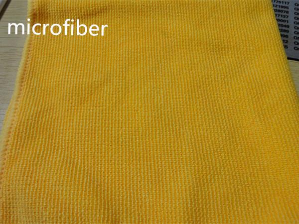 Microfiber Fabric Yellow Big Pearl 40*40 Polyester Cleaning  Towel