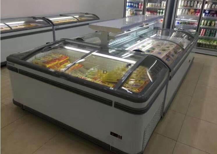 Автомобиль замораживателя дисплея комода острова Commerical размораживает 2.1m
