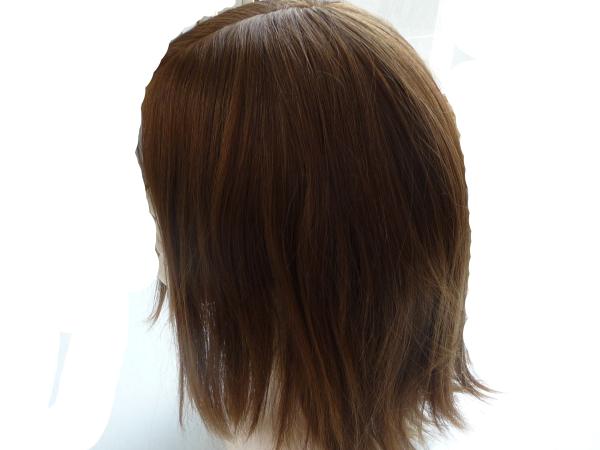 Résistant à la chaleur à ondes droites cheveux humains Perruques à densité moyenne avec des cheveux de bébé