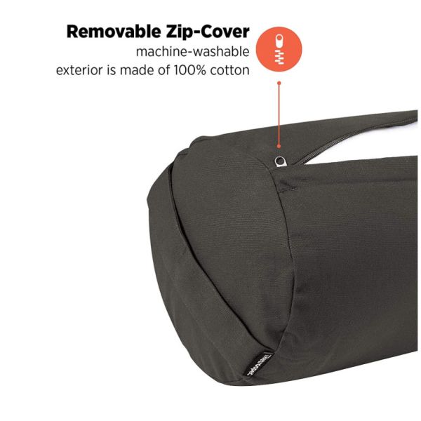 Machine Washable Portable 100% Cotton Yoga Bolster Pillow