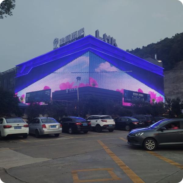 LED透明柔軟なフルカラーグリッド画面 屋外防水点光源画面