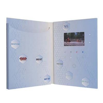 Gravure printing lCD video business cards For Advertising ODM 512MB Memory