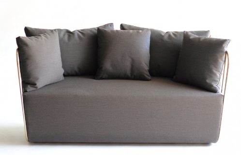 Phase Design Brides Veil Chair , 2 Seater Sofa Metal Lounge Chair With Cushion