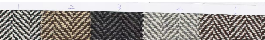 Polyester Cotton Stretch Plain-dyed Herringbone Knitted Jacquard Fabric for Garment Home Textile