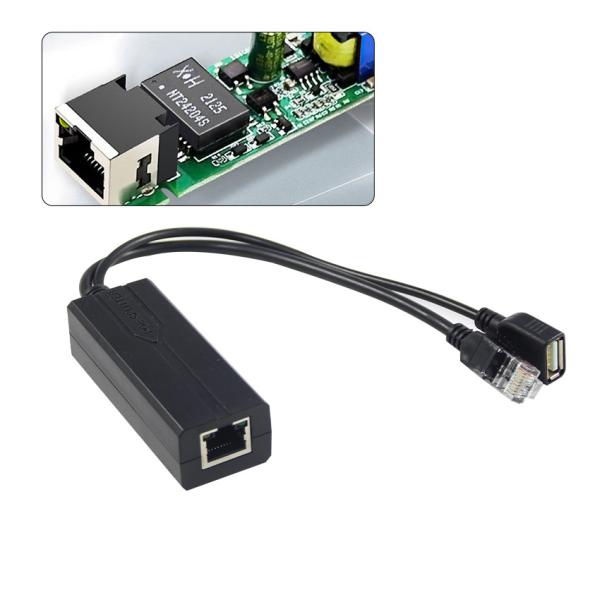 48V から 5V 2.4A PoE スプリッタ USB と RJ45 出力 IEEE 802.3af